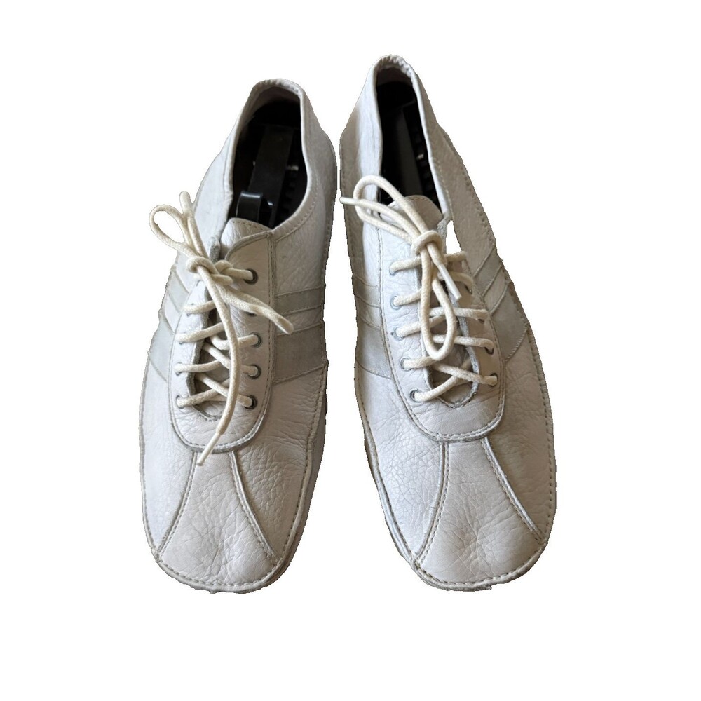 Hush Puppies Womens White Leather  Sneakers Size 9.5M